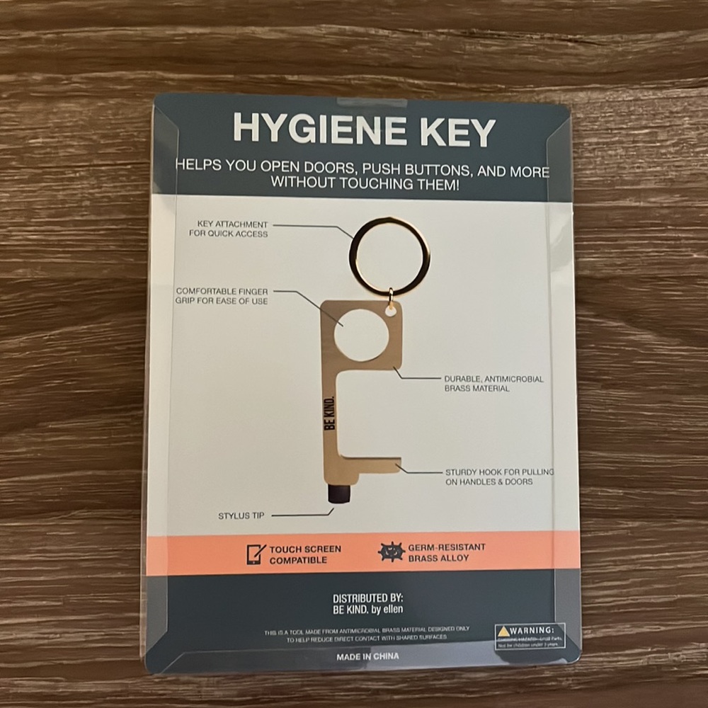 Hygiene Keychain - Gold - Picture 2 of 2